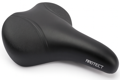 Edge fietszadel city protect met hoekbescherming - zwart