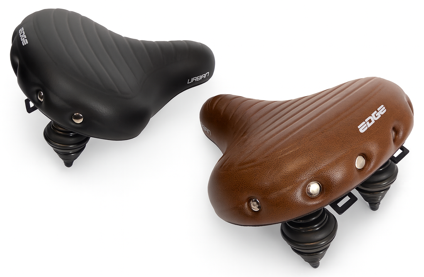 Edge fietszadel urban xl wave - zwart