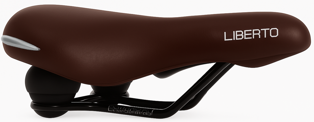 Edge fietszadel liberto - mat bruin (op kaart)