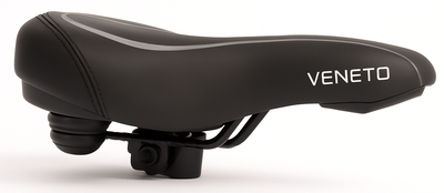 Edge fietszadel veneto incl. oppakbeugel en achterlicht - zwart