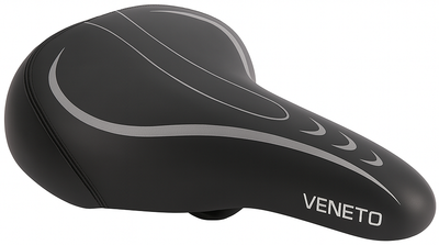 Edge fietszadel veneto incl. oppakbeugel en achterlicht - zwart