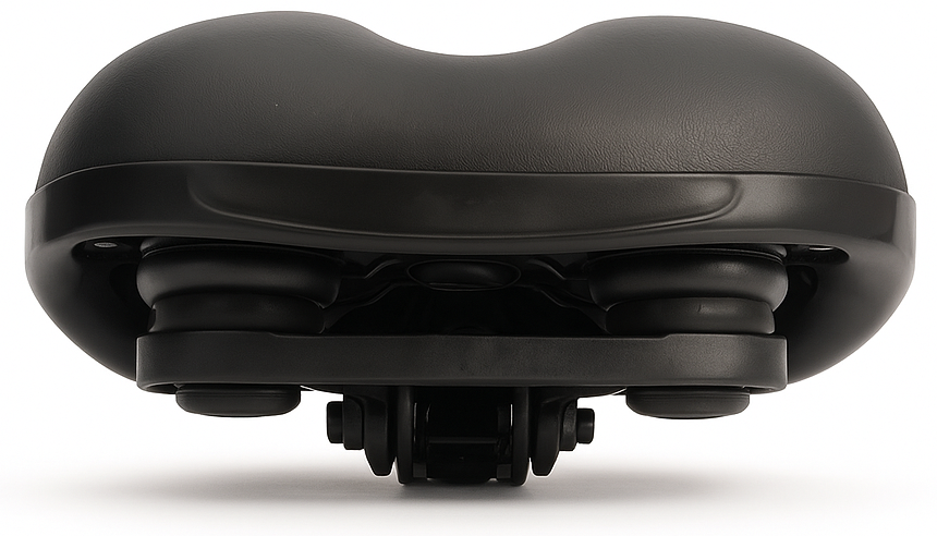 Edge fietszadel city soft incl. zadelstrop - zwart