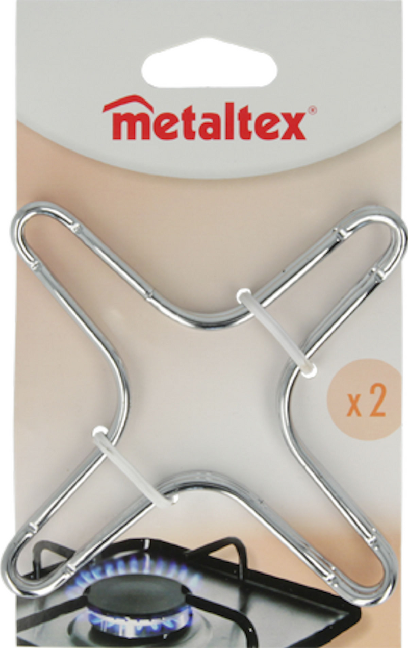 Metaltex gaspitverkleiner chroom 2 stuks op kaart
