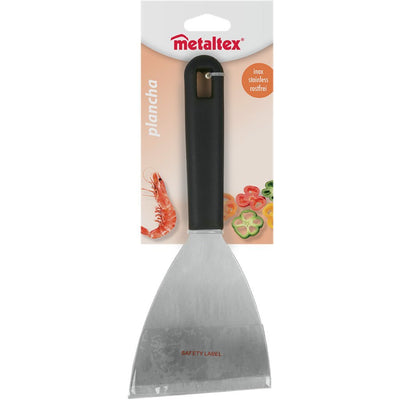 Metaltex plancha barbecue spatel 23.8x10 cm zwart rvs