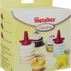 Metaltex decoratieset dolceforno 9 x 7 cm transparant