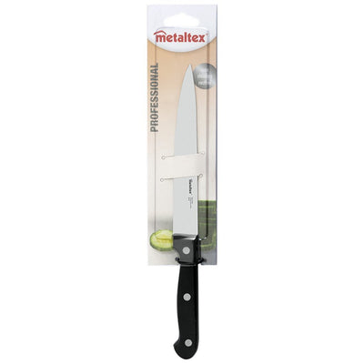 Metaltex professional universeel koksmes 28 cm zwart rvs