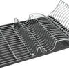 Metaltex afdruiprek wingtex 51x31 cm antraciet zilver 2-delig