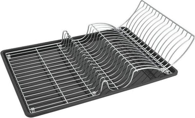 Metaltex afdruiprek wingtex 51x31 cm antraciet zilver 2-delig