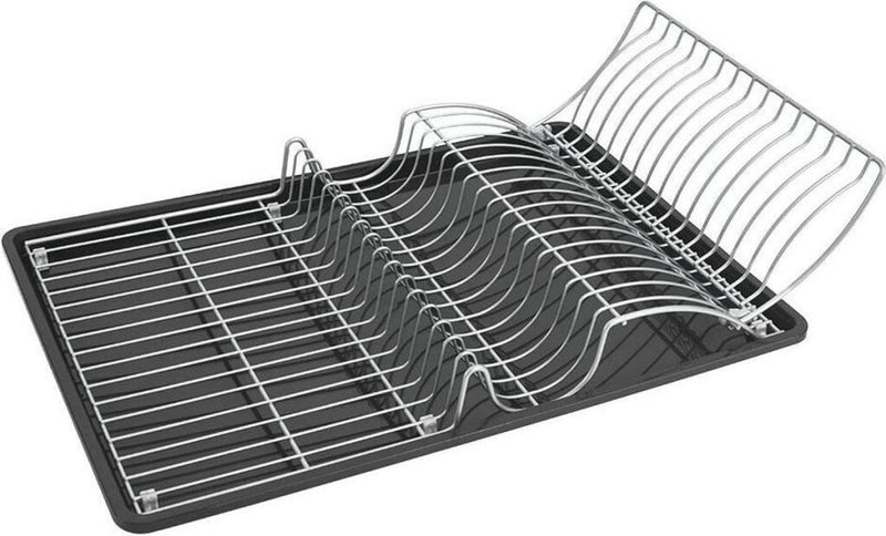 Metaltex afdruiprek wingtex 51x31 cm antraciet zilver 2-delig
