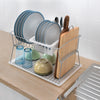 Tomado-metaltex tomado-metaltex silver afdruiprek 45x31x28cm 2 verdiepingen