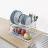 Tomado-metaltex tomado-metaltex silver afdruiprek 45x31x28cm 2 verdiepingen