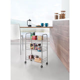Metaltex tomado keuken badkamer opbergtrolley lugano 41x23x63 cm wieltjes - afbeelding 2