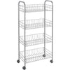 Metaltex keuken badkamer opbergtrolley ascona 41x23x84 cm wieltjes
