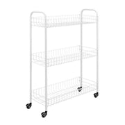 Tomado-metaltex slim keukentrolley met wielen 23x56x84 cm wit - afbeelding 2