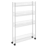Metaltex fino opbergrek 4 etages 58x16x95 cm wit - afbeelding 1