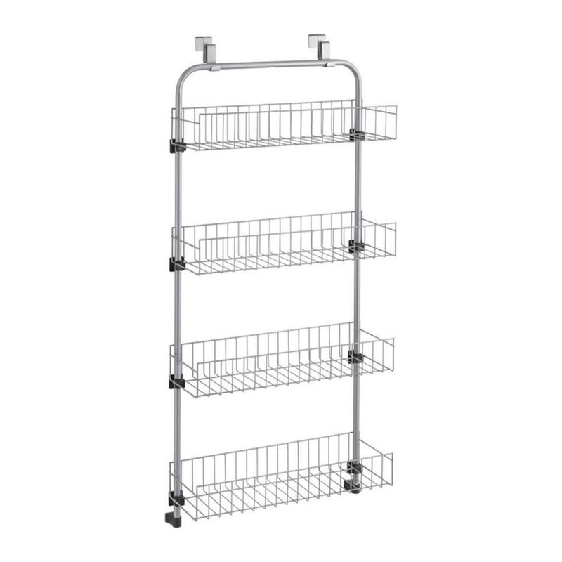 Metaltex deurrek 4 etages 17x45x103 cm zilver metaal