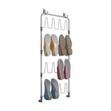 Tomado-metaltex over the door space saver shoes@door schoenenetage voor deur zilver - afbeelding 1