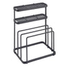 Metaltex tokyo line rek voor messen en snijplanken 16x12x22 cm zwart
