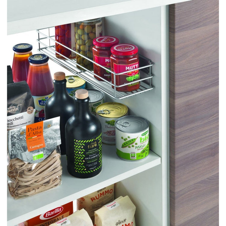 Metaltex smart kitchen schuifbaar mandje 12x42x7 cm zilver