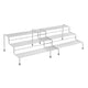 Metaltex smart kitchen 2-delig schuifbaar kruidenrek 28 55x23x13 cm zilver