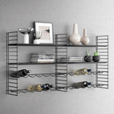 Metaltex wijnrek 25x3x68 cm zwart - afbeelding 2