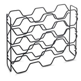 Metaltex wijnrek hexagon voor 15 flessen 43x12x34 zwart - afbeelding 1