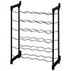 Tomado-metaltex chianti wijnrek voor 30 flessen 68x50x26 cm zwart