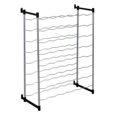 Metaltex merlot flessenrek voor 48 flessen 59x26x85 cm zilver zwart