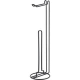 Metaltex toiletrolhouder voor 3 rollen 58x15 cm zwart - afbeelding 1