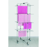 Metaltex aliseo droogtoren 40 m drooglijn 4 etages 76x68x189 cm zilver zwart - afbeelding 2