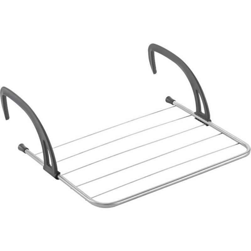 Metaltex favonio radiator-balkon droogrek 3 m drooglijn zilver zwart