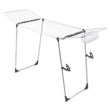 Metaltex hurricane droogrek 197x65x115 cm 24 m drooglengte zilver zwart - afbeelding 1