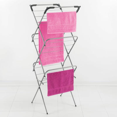Tomado-metaltex tomado metaltex concerto slim droogrek 9,5 m zilver met haakjes voor kledinghangers