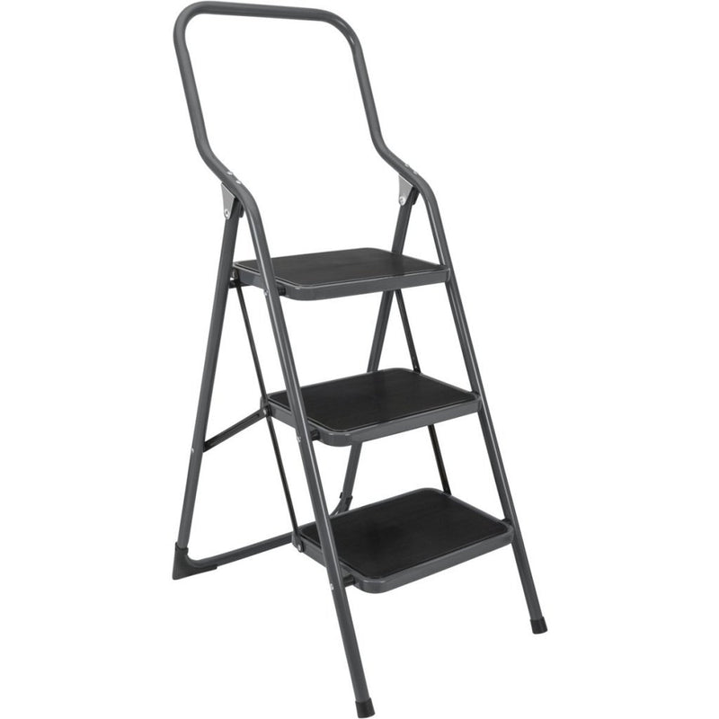 Metaltex huishoudtrap kappa 3 46x62x136 cm rvs grijs zwart