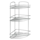 Metaltex onda badkamer-hoekrek 3 etages 22x22x53 cm zilver - afbeelding 1