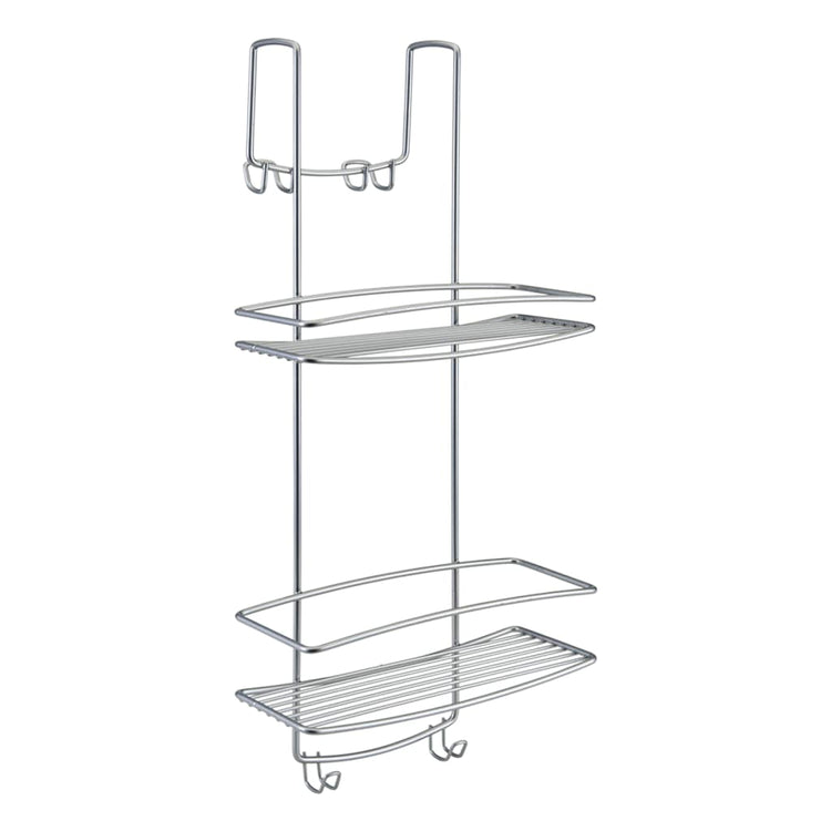 Metaltex doucherek 2-laags met haken onda zilverkleurig