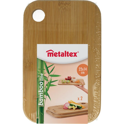 Metaltex bambooplanken 22x14x1 cm 2 stuks