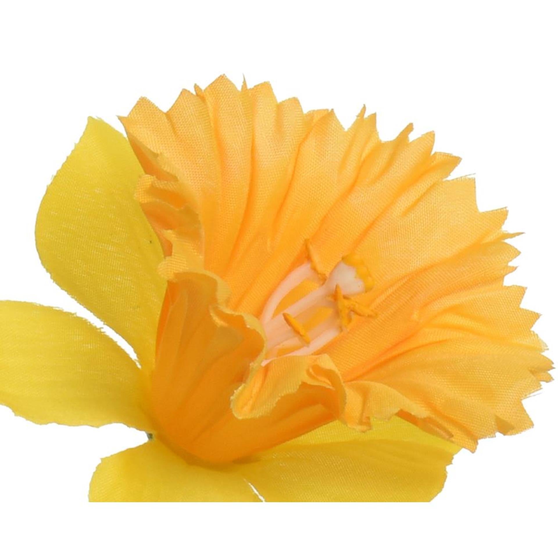 Decoris kunstbloem narcis h60cm geel 2 assorti