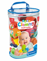 Clementoni baby soft clemmy blokken met opbergtas - 40dlg. - afbeelding 1