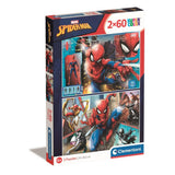 Clementoni supercolor puzzel spiderman 2x60 stukjes - afbeelding 1