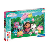 Clementoni supercolor puzzel gabbys dollhouse 24 maxi stukjes - afbeelding 1