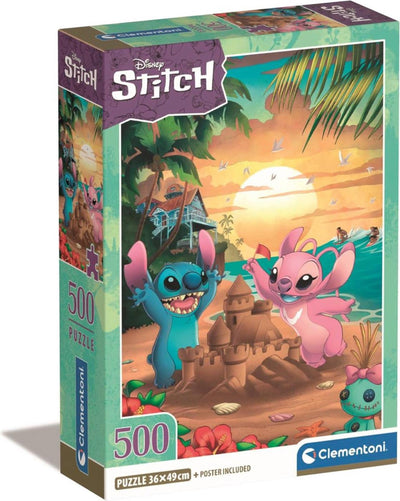 Clementoni puzzel 500 disney stitch compact box