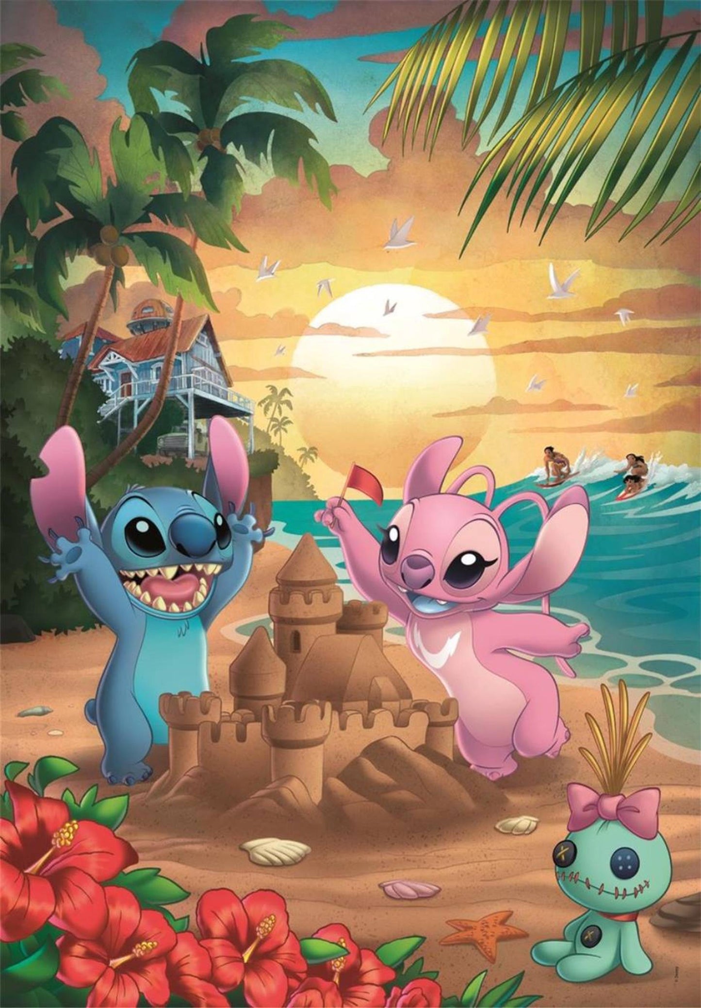 Clementoni puzzel 500 disney stitch compact box