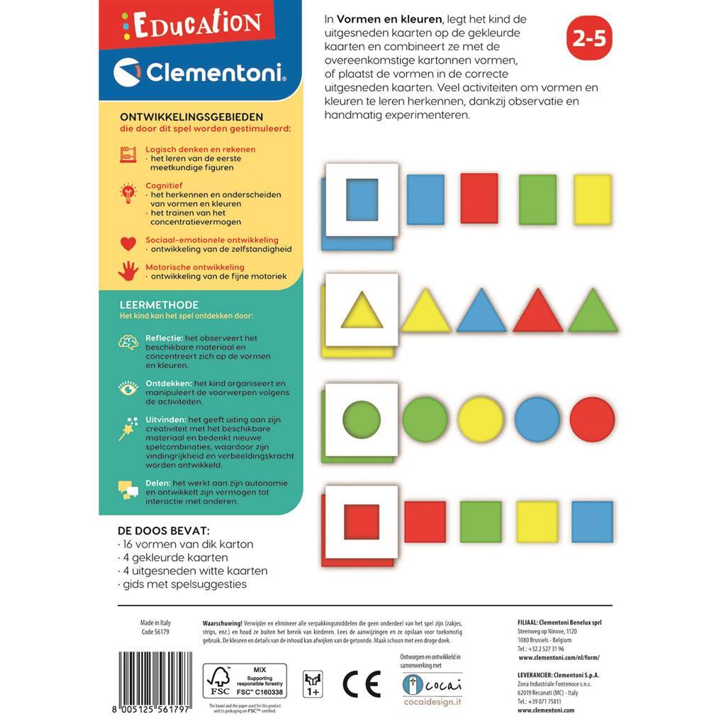 Clementoni education vormen en kleuren 2-5 jaar