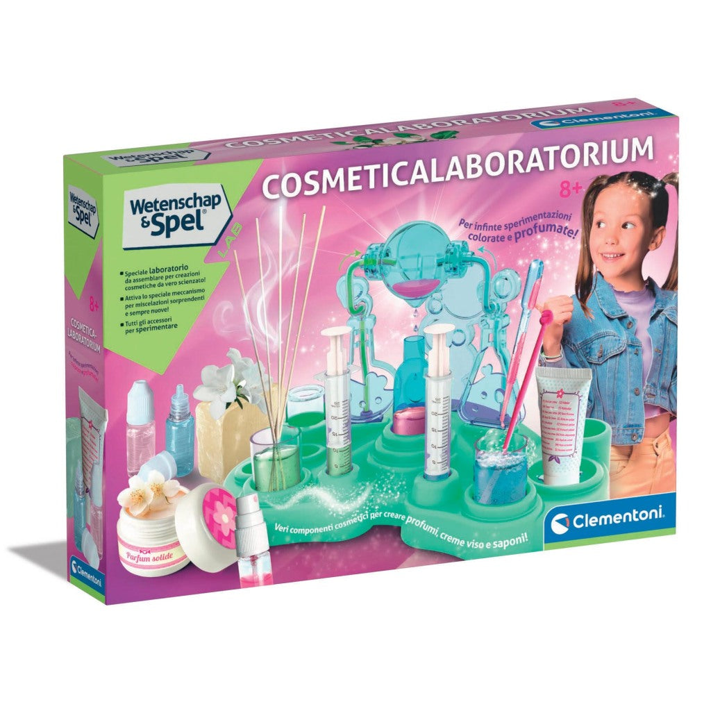 Clementoni wetenschap en spel - parfumlaboratorium - parfum maken - experimenteerdoos - geuren en kleurmiddelen - met accessoires - vanaf 8 jaar