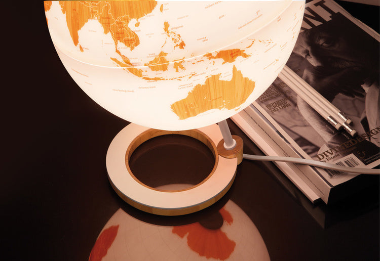 Atmosphere nr-0324bmbm-gb globe bamboo 25cm diameter bamboe metaal