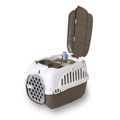 Bama pet transportbox 52x33x34 cm taupe wit