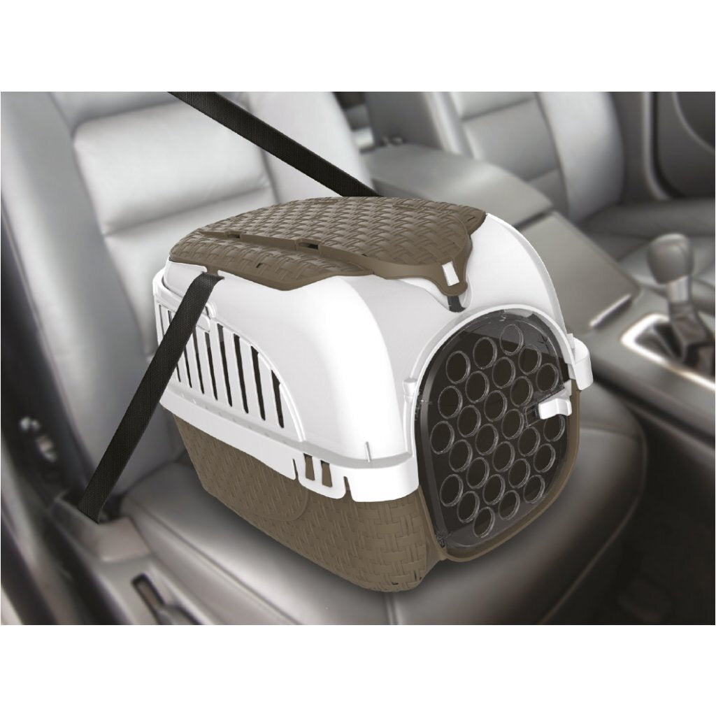 Bama pet transportbox 59x38x37 cm taupe wit