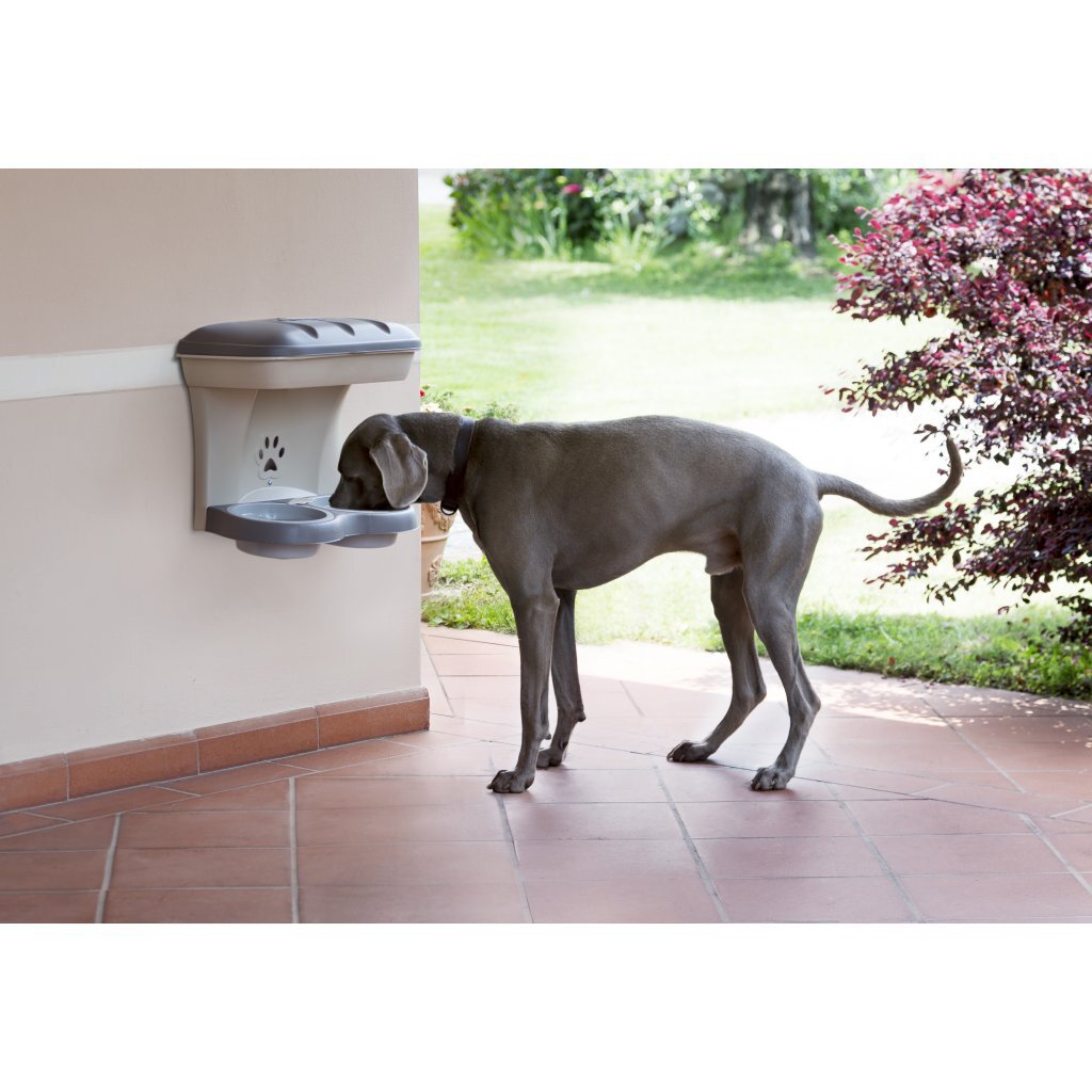 Bama pet hondenvoederbak 48x27x42 cm taupe