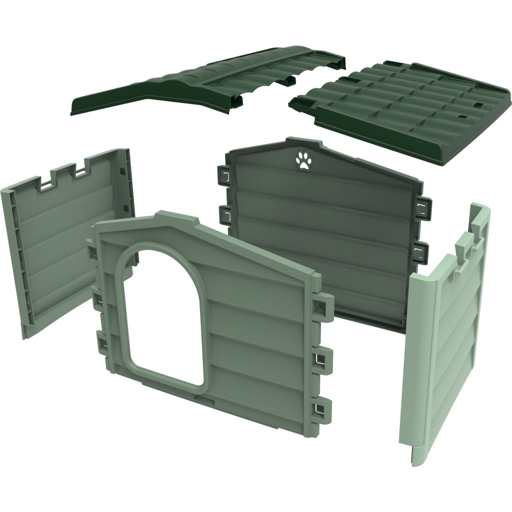 Bama pet cuccia hondenhok 89x75x62 cm groen